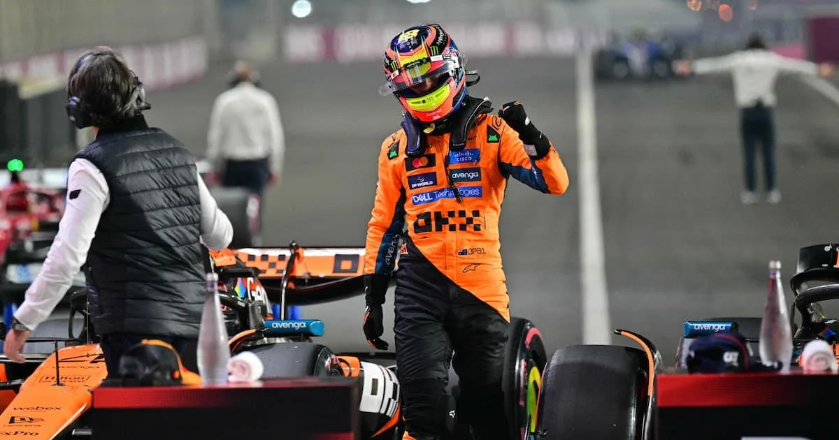 Mclaren domina no catar: piastri conquista pole, norris ameaça o título