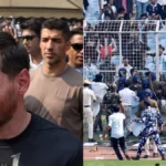 2025/12 — torcedores vandalizam estádio após visita relâmpago de messi