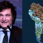 2025/12 — mapa da américa do sul divulgado por javier milei revolta brasileiros com representação de favela para o brasil