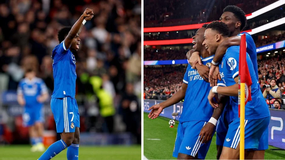 Vini jr. Incendeia real madrid x benfica com golaço e