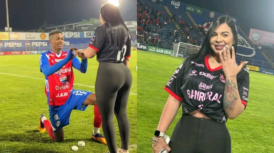 Jogador derrickson quirós pede namorada em casamento no estádio, viraliza,