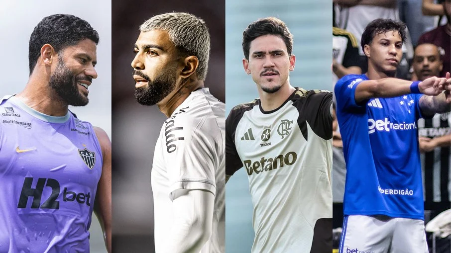 Brasileirão: pedro, hulk, gabigol e kaio jorge buscam redenção e
