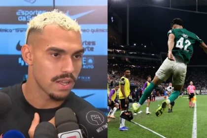 Matheuzinho, lateral do corinthians, vê ‘hipocrisia danada’ e ironiza festa