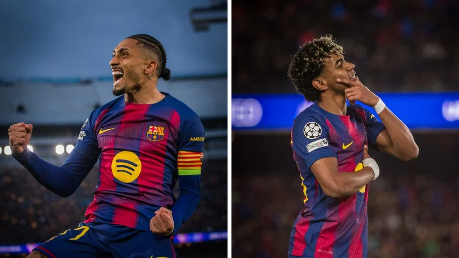 Raphinha e lamine yamal prometem show de gols: barcelona enfrenta