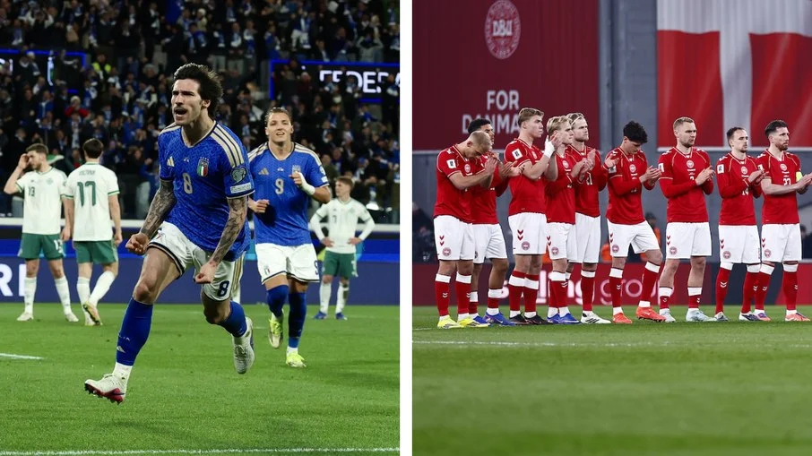 Repescagem da copa do mundo: itália, dinamarca, suécia e turquia