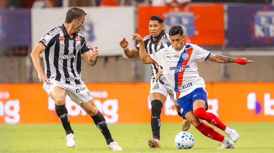 Drama na fonte nova: santos abre 2 a 0 com