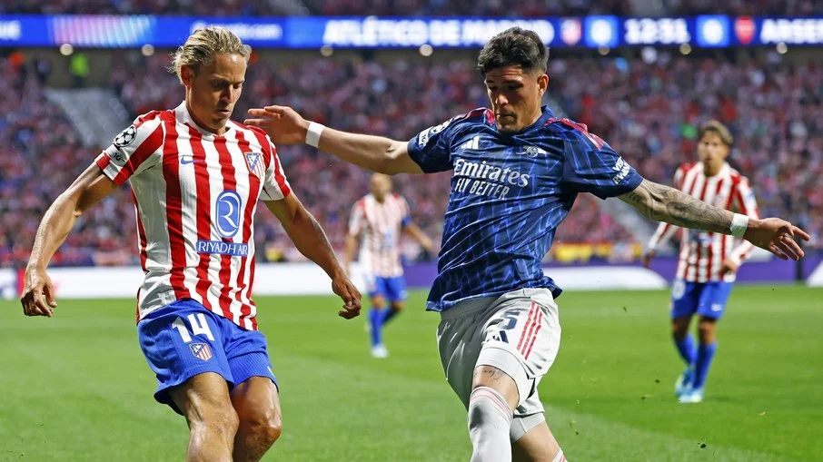 Polêmica na champions: atleti e arsenal empatam em jogo com