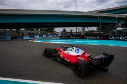Leclerc erra no fim do gp de miami, perde pódio,