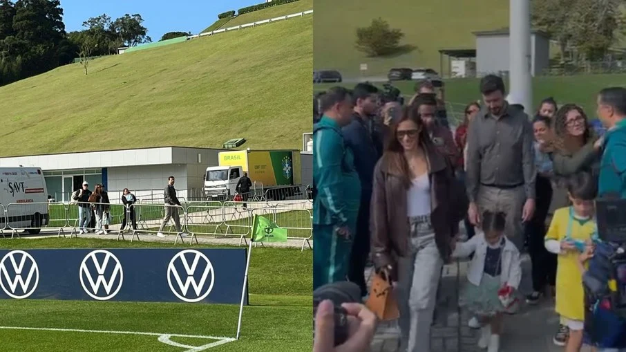 Bruna biancardi e filhas mavie e mel chegam de helicóptero