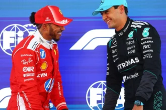 Acidente de charles leclerc marca q3 em barcelona; george russell