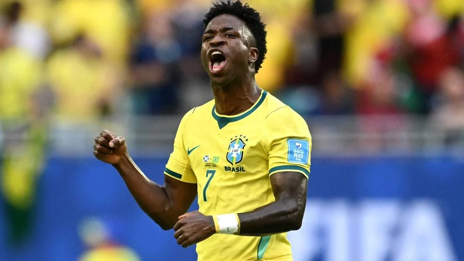Vini jr. Entra para a história da seleção brasileira e