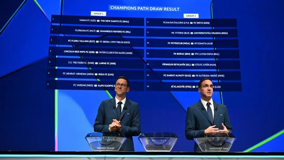 Champions league 2026/27: uefa abre temporada com 14 confrontos eliminatórios