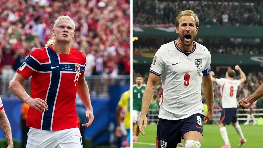 Haaland e kane em choque de artilheiros: noruega e inglaterra