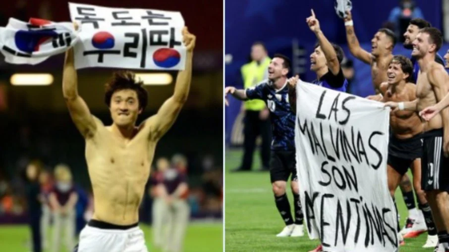 Argentina em risco? Gesto político de jogadores sobre as malvinas