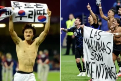 Gesto político na copa do mundo: jogadores da argentina exibem