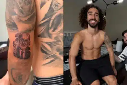 Marc cucurella cumpre promessa da copa do mundo e tatua
