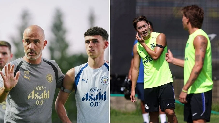 Manchester city e atlético de madrid se enfrentam em amistoso