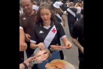 Vasco x santos: torcida cruzmaltina mira neymar com bruna marquezine