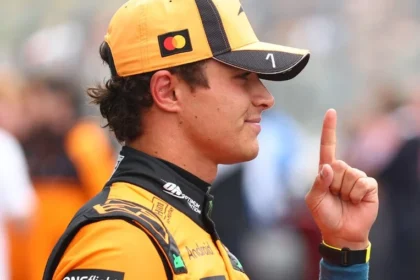 Festa laranja papaya em zandvoort: lando norris ignora chuva e