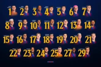 Barcelona anuncia numeração oficial para 2026/27: gabriel jesus herda a