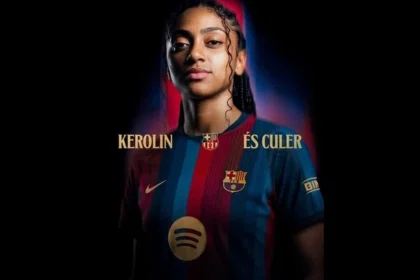 Kerolin nicoli, atacante do barcelona, é confundida com raphinha em