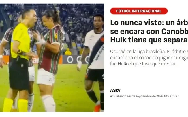 Árbitro ‘peita’ canobbio em clássico carioca, causa fúria de hulk