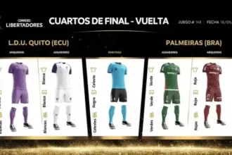 Conmebol define uniformes de palmeiras e ldu para decisão na