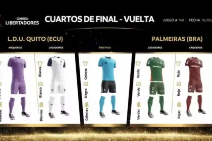 Conmebol define uniformes de palmeiras e ldu para decisão na