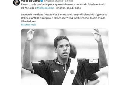 Luto no futebol brasileiro: morre aos 49 anos henrique, zagueiro