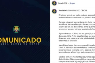 Jogador é detido em portugal após chutar cabeça de adversário