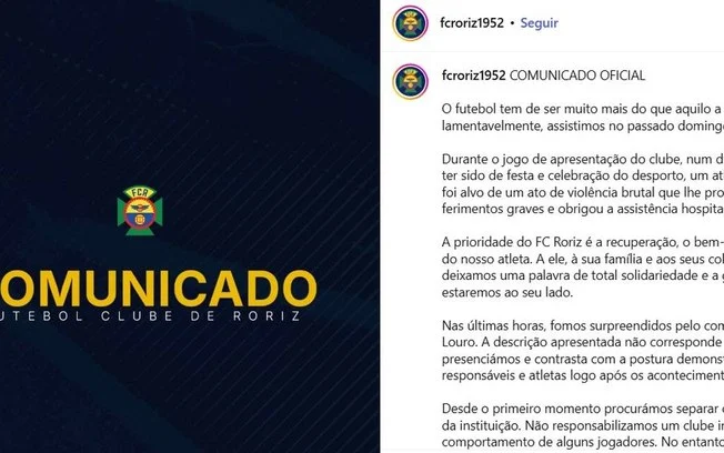 Jogador é detido em portugal após chutar cabeça de adversário